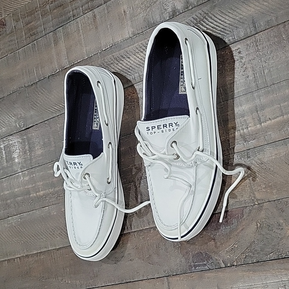 Womens white sperrys sz 8.5